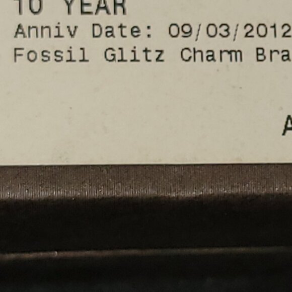 Fossil Glitz Charm Bracelet Silver Rhinestone OC Tanner New! Pretty - Picture 6 of 7